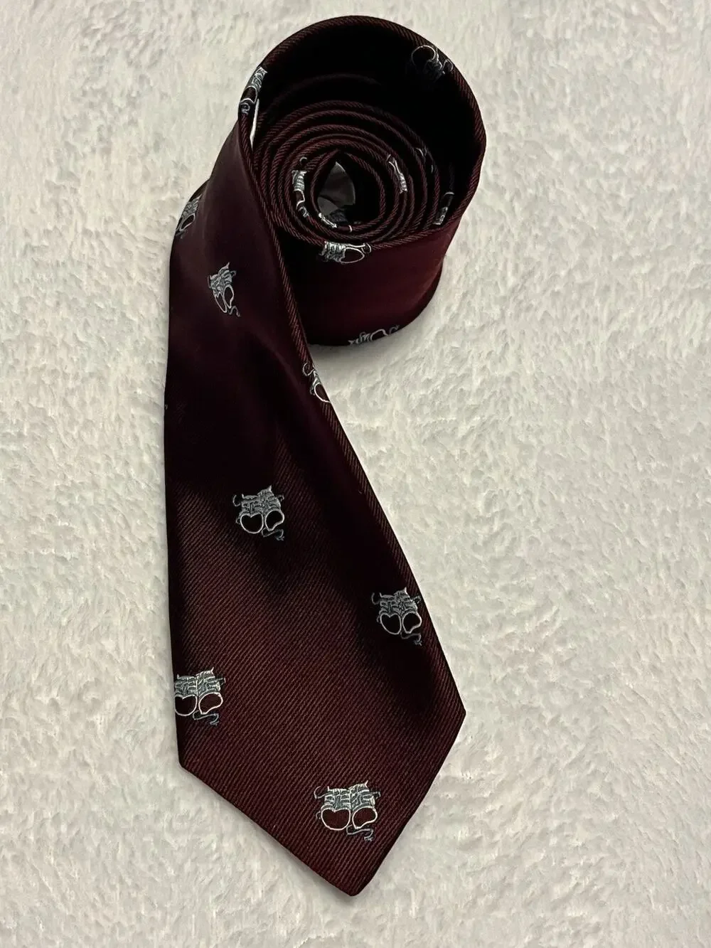 Vintage Khorassan For The Centurions Comedy Tragedy Masks Necktie Theater